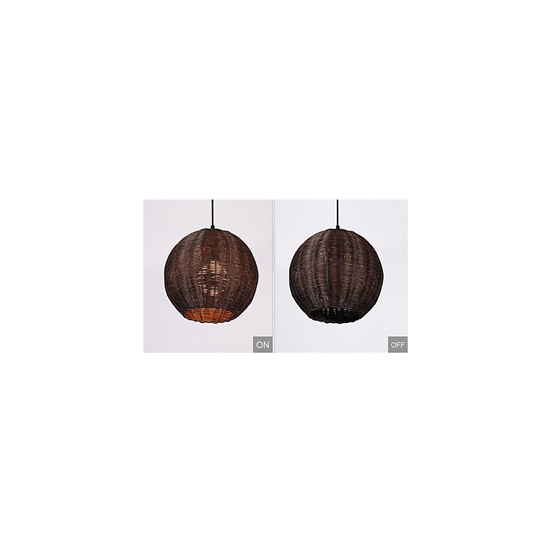 Lámpara colgante de metal con forma de globo campestre, moderna y contemporánea