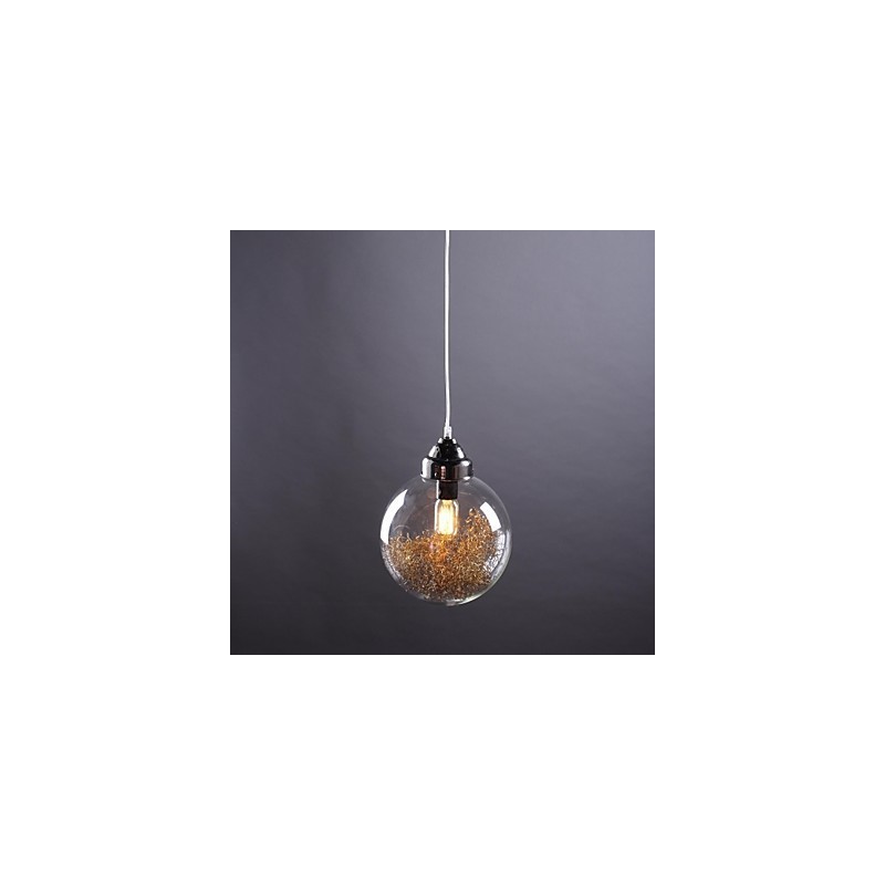 Lámpara colgante de comedor moderna, contemporánea, tradicional, clásica, vintage, estilo campestre, de níquel y vidrio.
