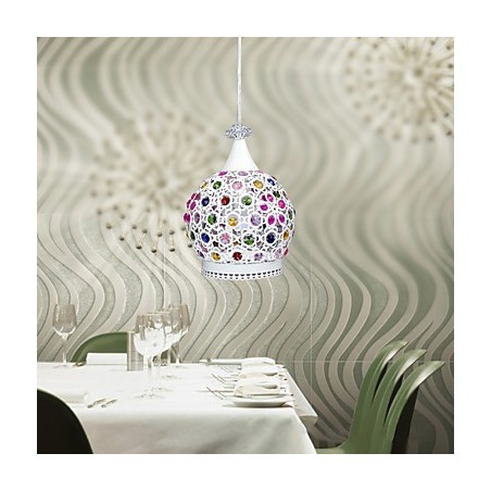Lámpara colgante de estilo moderno de cristal con acabado envejecido. Lámpara colgante de estilo moderno de cristal con acabado envejecido.