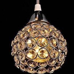 Lámpara colgante moderna contemporánea de metal galvanizado con cristal