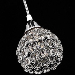 Lámpara colgante moderna contemporánea de metal galvanizado con cristal