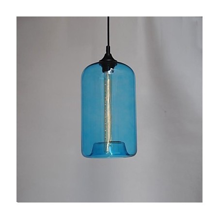Lámpara colgante Bottle Design de 1 luz con pantalla transparente Lámpara colgante Bottle Design de 1 luz con pantalla transparente