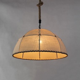 Lámpara colgante estilo loft industrial de 35 cm, estilo rústico americano, de lino, estilo creativo