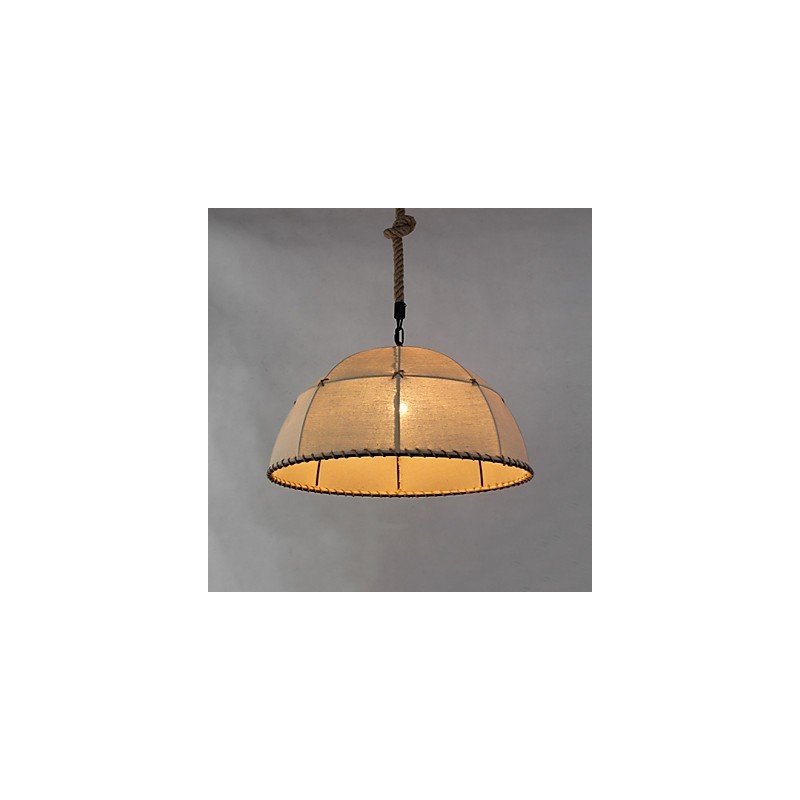 Lámpara colgante estilo loft industrial de 35 cm, estilo rústico americano, de lino, estilo creativo
