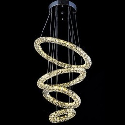 Lámpara colgante de anillo de cristal Lámpara de techo moderna Lámparas de iluminación Accesorios con