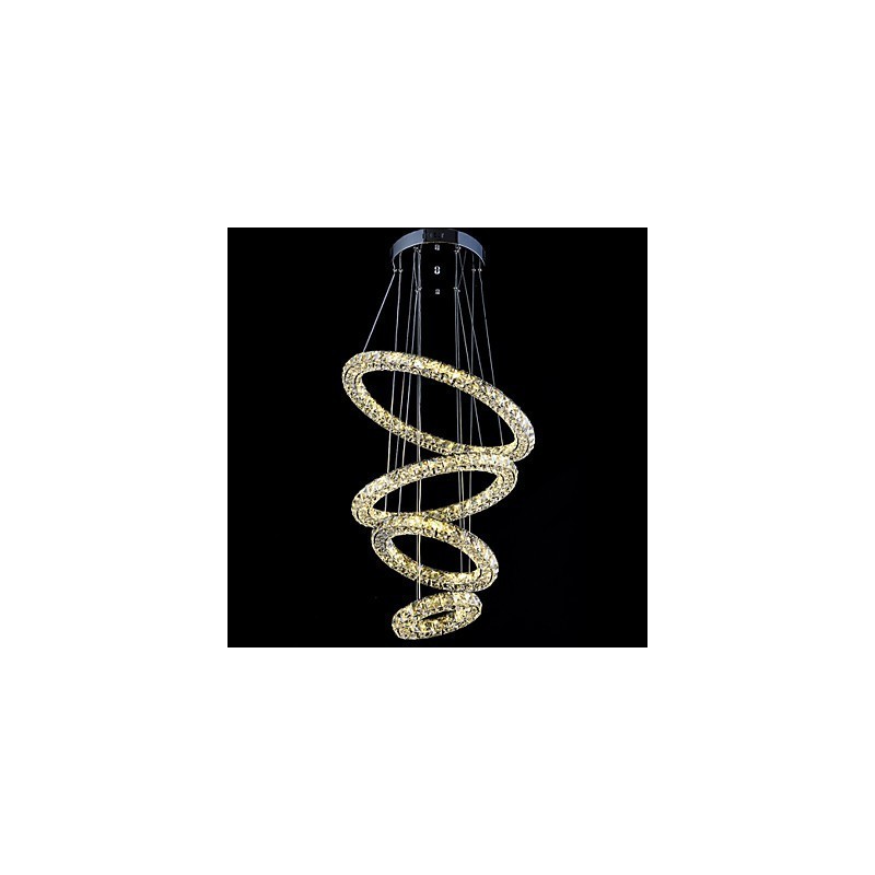 Lámpara colgante de anillo de cristal Lámpara de techo moderna Lámparas de iluminación Accesorios con