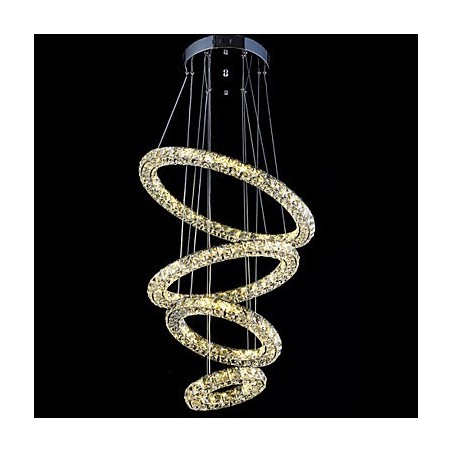 Lámpara colgante de anillo de cristal Lámpara de techo moderna Lámparas de iluminación Accesorios con Lámpara colgante de anillo de cristal Lámpara de techo moderna Lámparas de iluminación Accesorios con