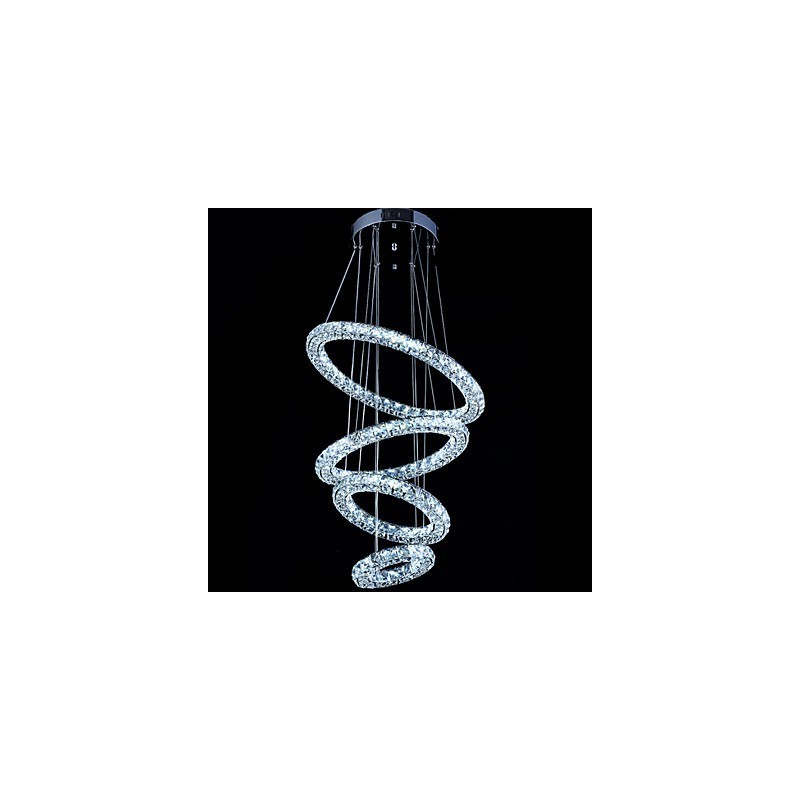 Lámpara colgante de anillo de cristal Lámpara de techo moderna Lámparas de iluminación Accesorios con