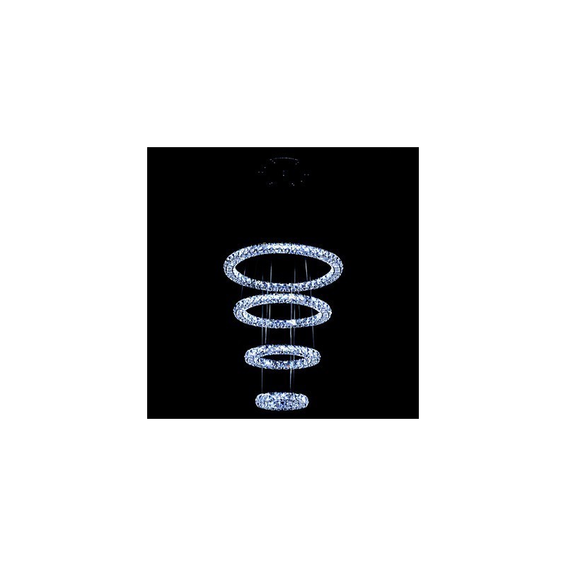 Lámpara colgante de anillo de cristal Lámpara de techo moderna Lámparas de iluminación Accesorios con