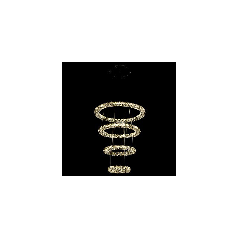 Lámpara colgante de anillo de cristal Lámpara de techo moderna Lámparas de iluminación Accesorios con