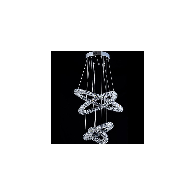Lámpara colgante de anillo de cristal Lámpara de techo moderna Lámparas de iluminación Accesorios con