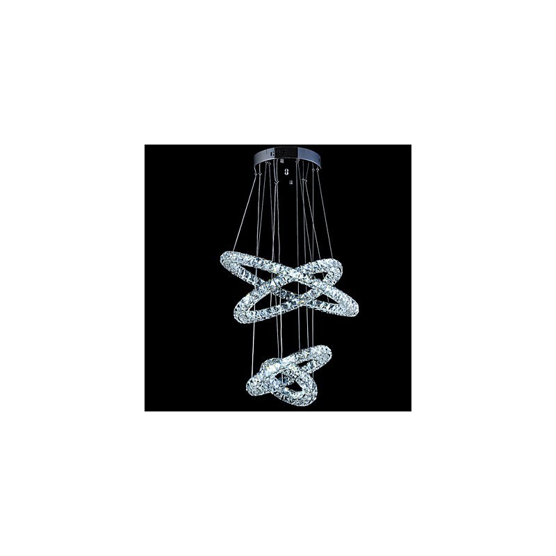 Lámpara colgante de anillo de cristal Lámpara de techo moderna Lámparas de iluminación Accesorios con