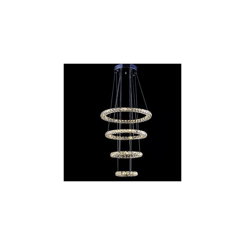 Lámpara colgante de anillo de cristal Lámpara de techo moderna Lámparas de iluminación Accesorios con