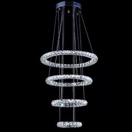 Lámpara colgante de anillo de cristal Lámpara de techo moderna Lámparas de iluminación Accesorios con