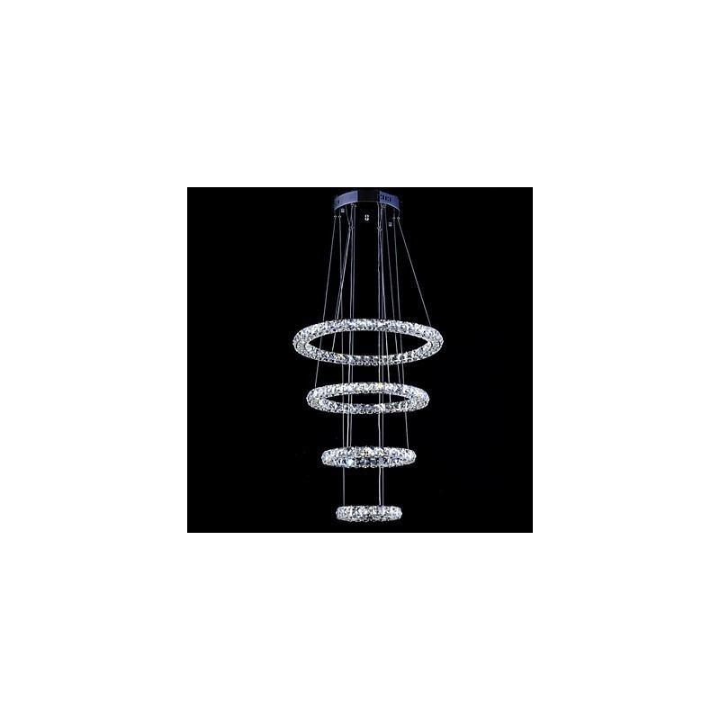 Lámpara colgante de anillo de cristal Lámpara de techo moderna Lámparas de iluminación Accesorios con