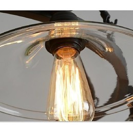 Lámpara colgante de metal con pintura estilo campestre, estilo retro, clásica, tradicional, para comedor