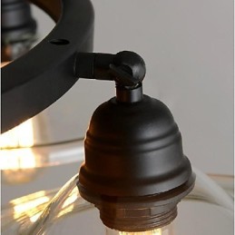 Lámpara colgante de metal con pintura estilo campestre, estilo retro, clásica, tradicional, para comedor