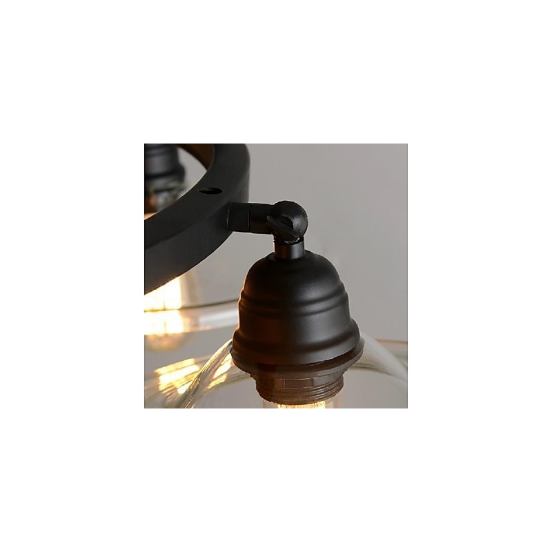 Lámpara colgante de metal con pintura estilo campestre, estilo retro, clásica, tradicional, para comedor