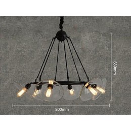 Lámpara colgante de metal con pintura estilo campestre, estilo retro, clásica, tradicional, para comedor