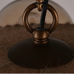 Lámpara colgante de metal con pintura rústica para dormitorio