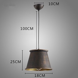 Lámpara colgante de metal de diseñadores retro
