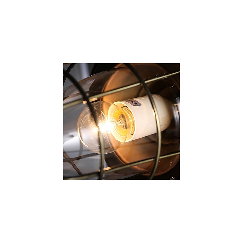 Lámpara colgante de metal galvanizado estilo mini retro
