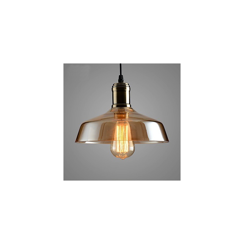 Lámpara colgante de cristal con iluminación retro