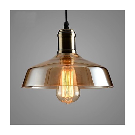 Lámpara colgante de cristal con iluminación retro Lámpara colgante de cristal con iluminación retro