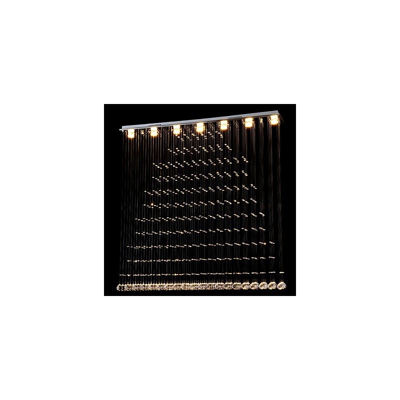 Lámpara colgante de cristal K9 con alambre colgante, iluminación de techo, lámpara de cafetería interior