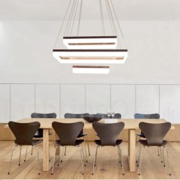 Lámpara colgante moderna y contemporánea de 3 niveles con Wi-Fi inteligente y regulable para el hogar