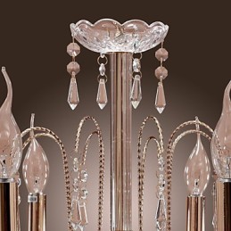 Elegante lámpara de araña de cristal con 9 luces