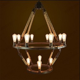 Lámpara industrial americana Windge de cáñamo de 12 pulgadas estilo retro europeo