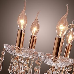 Elegante lámpara de araña de cristal con 9 luces