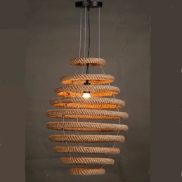 Lámpara de araña de panal de cáñamo estilo country americano