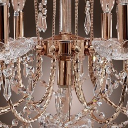 Elegante lámpara de araña de cristal con 9 luces