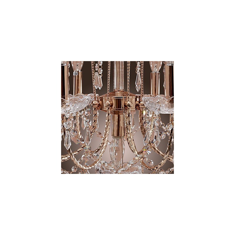 Elegante lámpara de araña de cristal con 9 luces