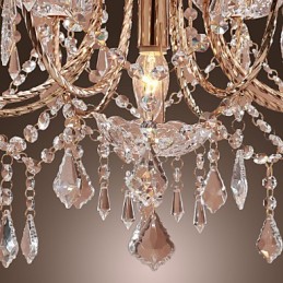 Elegante lámpara de araña de cristal con 9 luces
