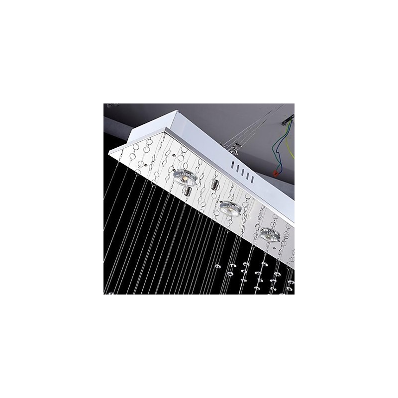 Lámpara colgante de metal galvanizado con cristal, estilo rústico, estilo cabaña, estilo tradicional, moderno y contemporáneo.