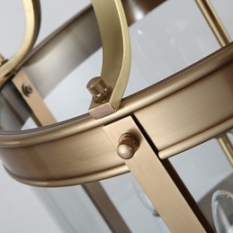 Lámparas colgantes de cristal estilo mini, tradicionales, clásicas, de metal.