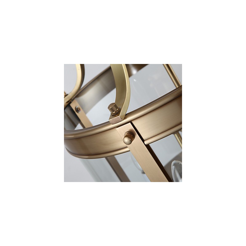 Lámparas colgantes de cristal estilo mini, tradicionales, clásicas, de metal.