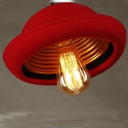 Lámpara colgante de sombrero con diseño de cafetería, color negro