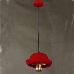 Lámpara colgante de sombrero con diseño de cafetería, color negro