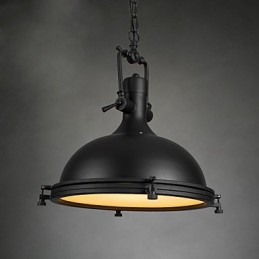Lámpara colgante industrial individual, estilo loft, de metal vintage.