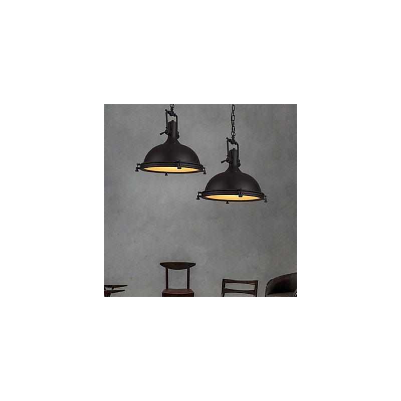 Lámpara colgante industrial individual, estilo loft, de metal vintage.