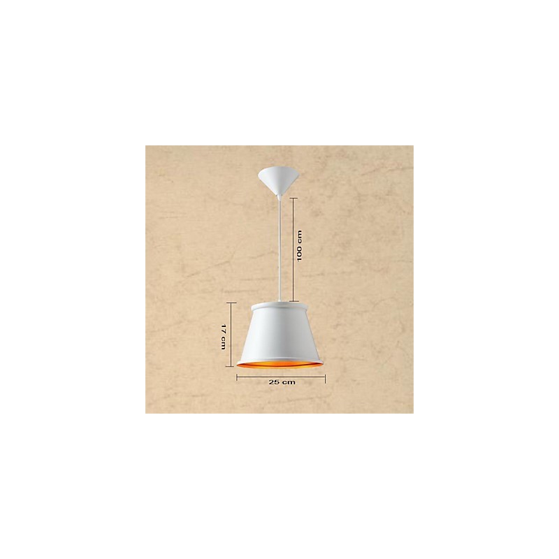 Lámpara colgante de metal con pintura estilo mini rústico clásico de estilo vintage