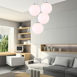 Lámpara colgante de cristal contemporánea de 1 luz
