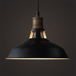 Lámpara colgante industrial vintage de metal mini, 1 luz, multicolor opcional