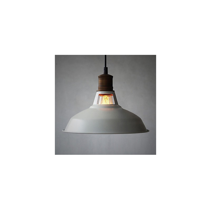 Lámpara colgante industrial vintage de metal mini, 1 luz, multicolor opcional