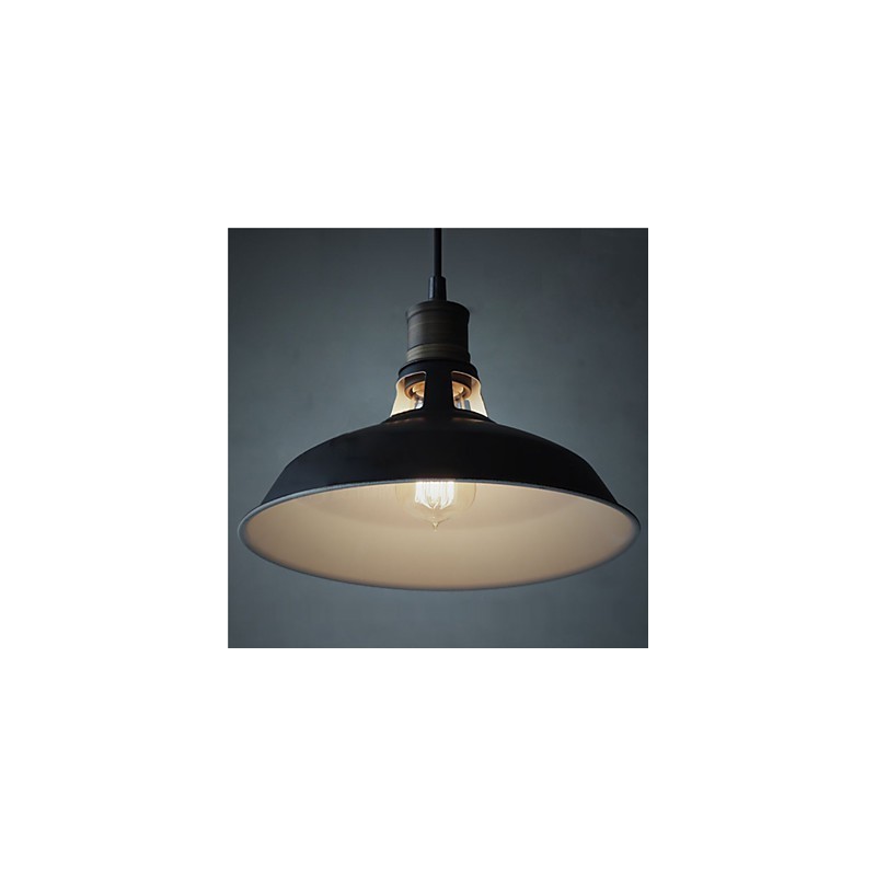 Lámpara colgante industrial vintage de metal mini, 1 luz, multicolor opcional