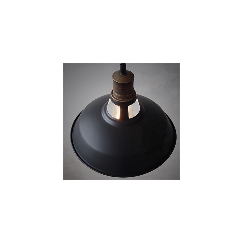 Lámpara colgante industrial vintage de metal mini, 1 luz, multicolor opcional